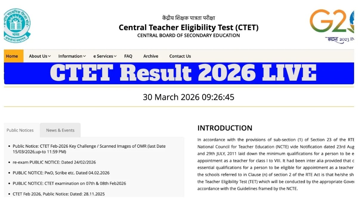 CTET Result 2026